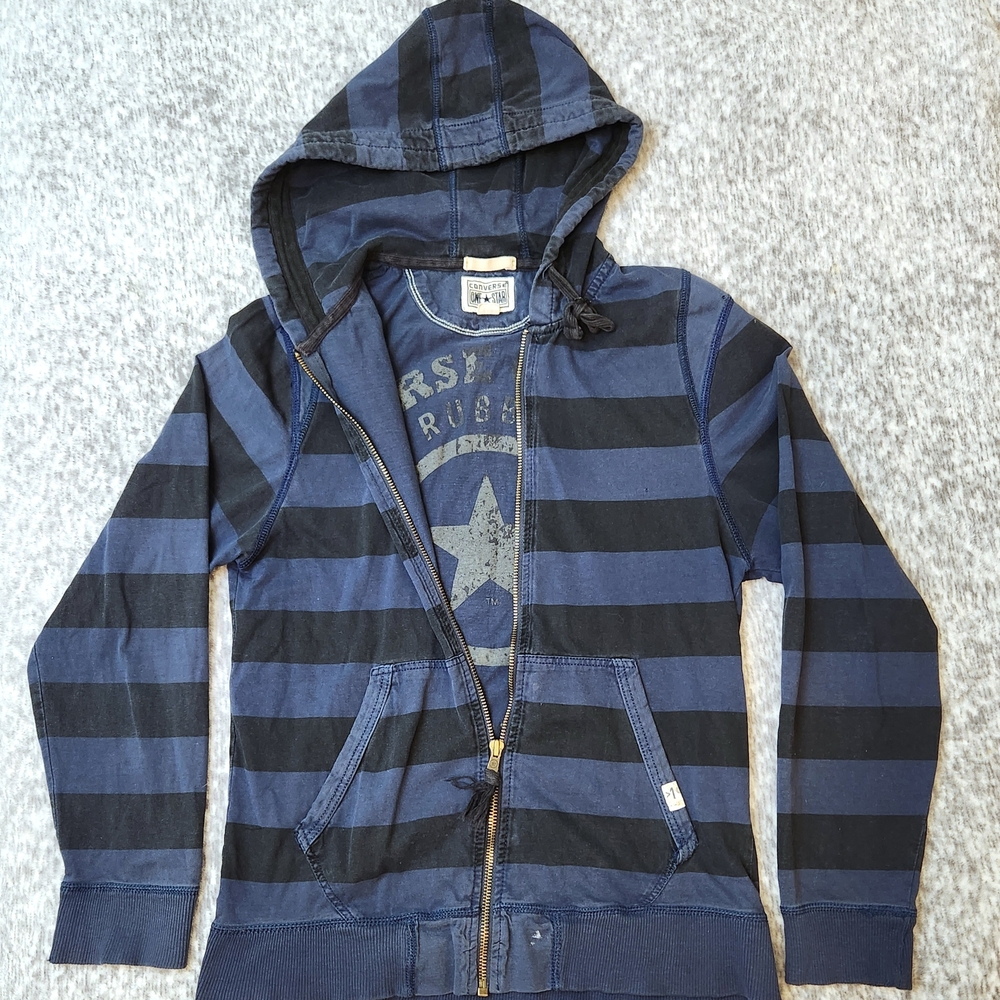 Converse Blue and Black Graphic Hoodie